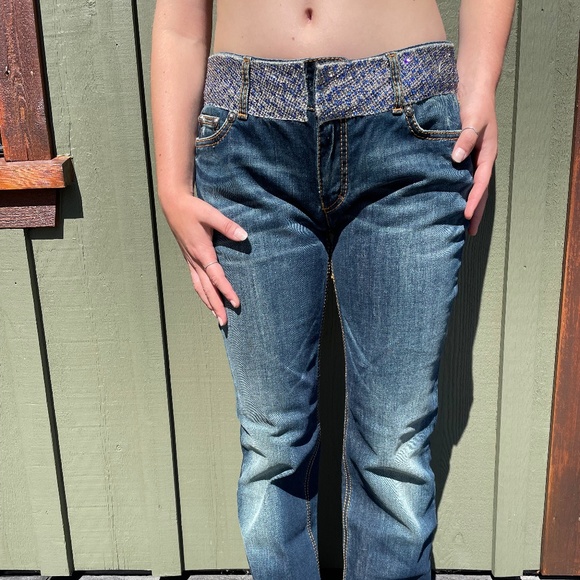 Roberto Cavalli Vintage Jeans with Beaded Waistband - Picture 4 of 9